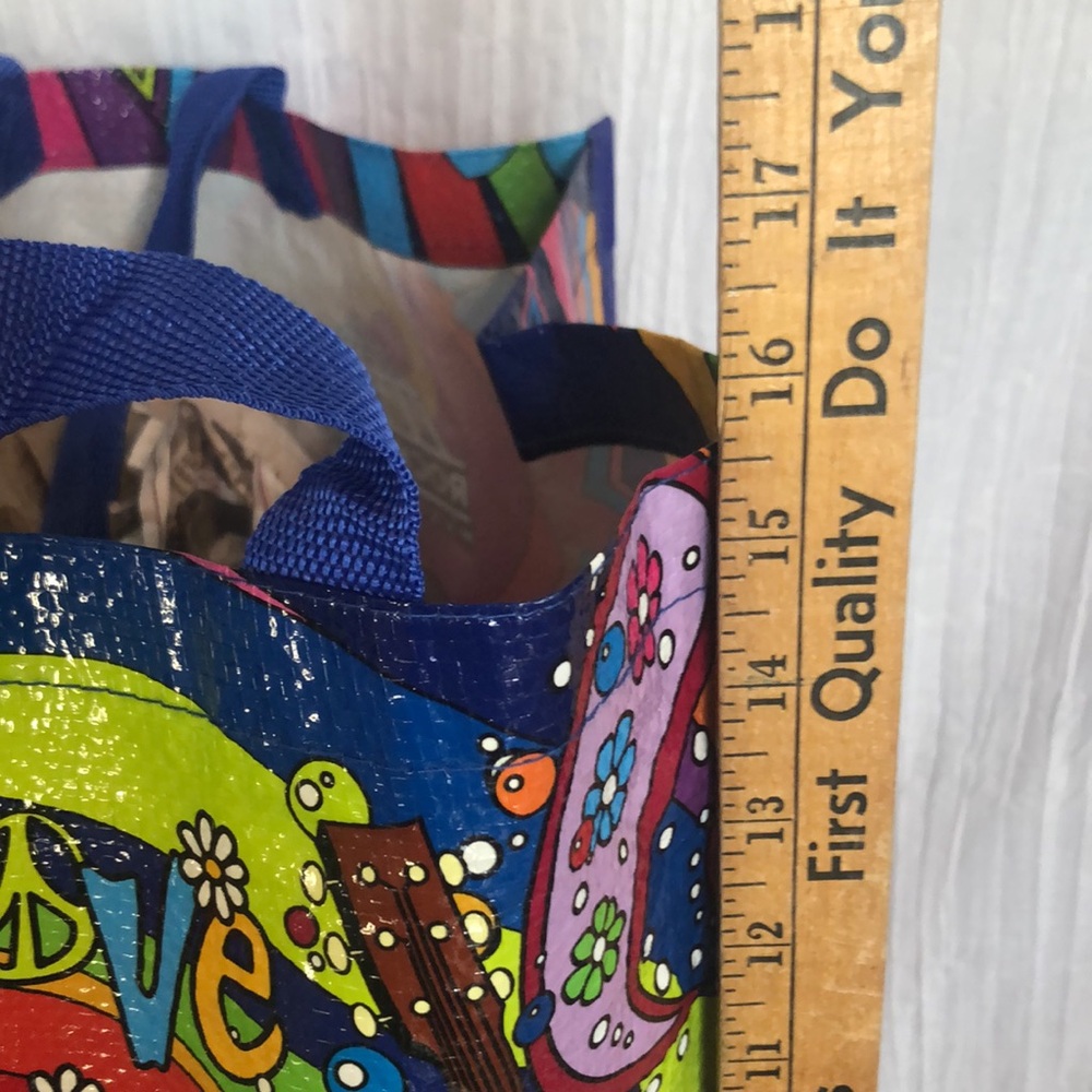 ROCK & ROLL HALL OF FAME recyclable shopping bag book bag tote 1970s retro look - Picture 11 of 12